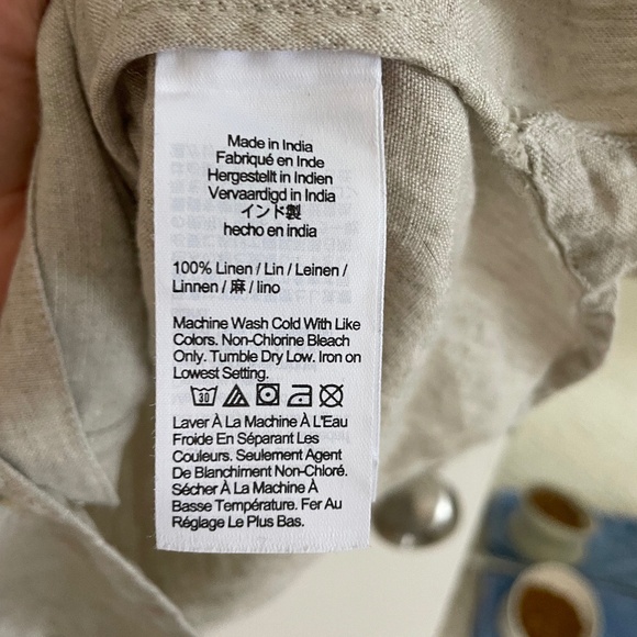 J. Crew Linen Relaxed-Fit Shirt Dress, XL - Picture 5 of 8